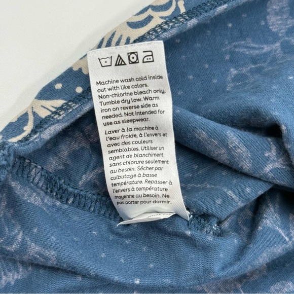 Tea Collection Baby Girls Floral Ruffle Shoulder Dress 18-24 months Blue Cream - Picture 5 of 10